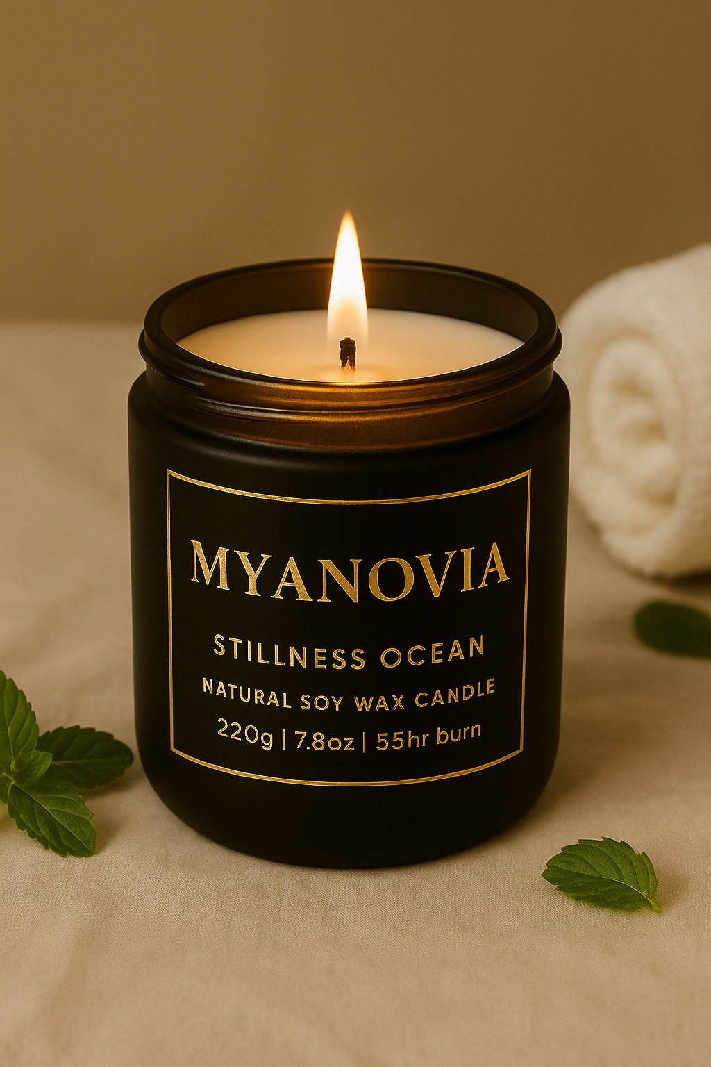 Stillness – Ocean (100g / 220g) | Scented Soy Candle by Myanovia